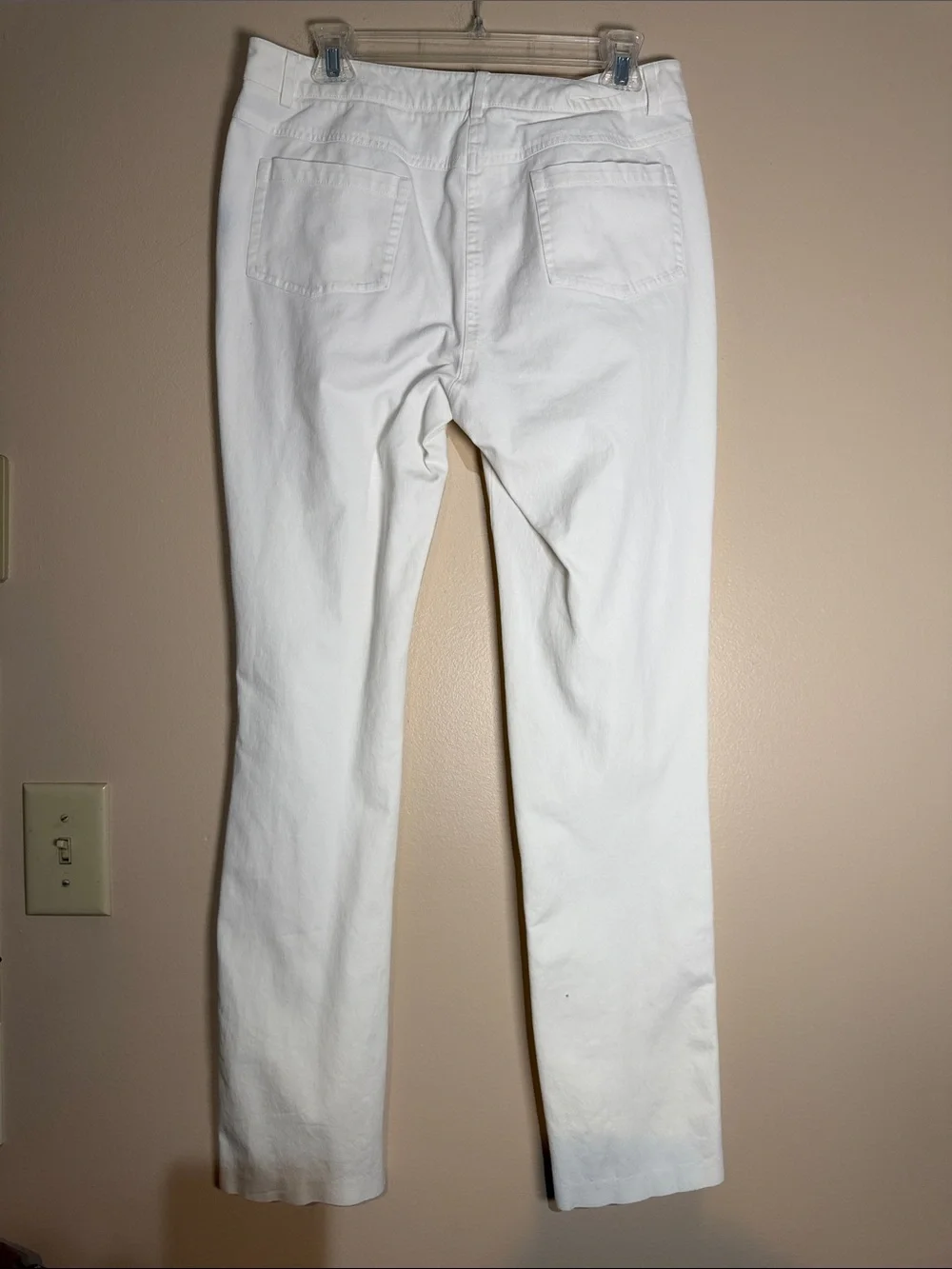J. McLaughlin White Mid-Rise Pants with Blue Label
